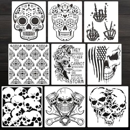 Skull Stencil Skull Stencils for Painting 12" - style: Skull/12in
