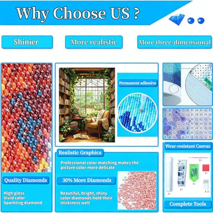 Arttoplus Books Diamond Art Kits for Adults Beginner 12x16 inch - color: G9361-US