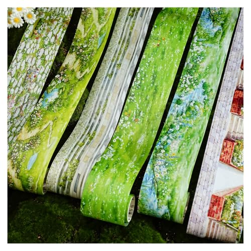 PET Tape Stickers for Scrapbooking Supplies,Nature Journal Stickers for DIY - color: Song