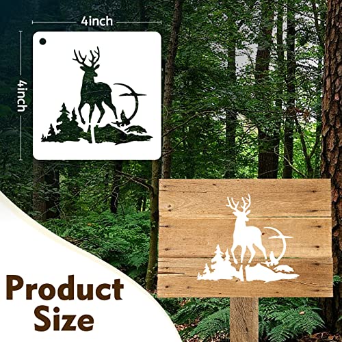 50 PCS Animal Painting Stencils Reusable Animal Stencils for Painting on Wood Rocks Canvas Fabric Glass Pottery 4x4 Inch - color: Animal