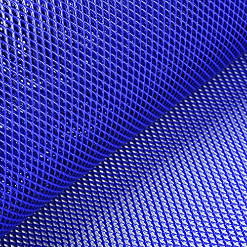AggAuto Universal 40"x13" Car Grill Mesh 3x6mm Rhombic Hole Blue | Aluminum Alloy Automotive Grille Insert Bumper, One of the Most Multifunctional Shape Grids 100x33cm - size: 3x6mm Rhombus - Blue