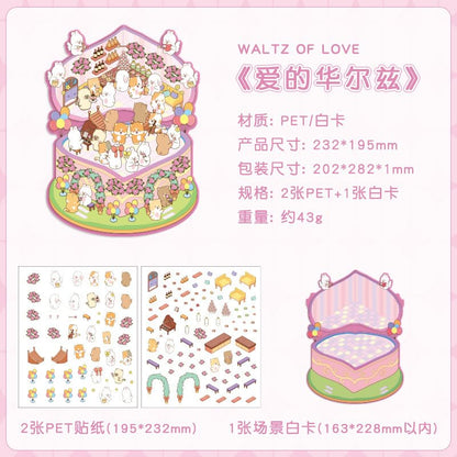 SSNLNBF 3D DIY Shop Sticker Kit Reusable Craft Set - style: pro-03
