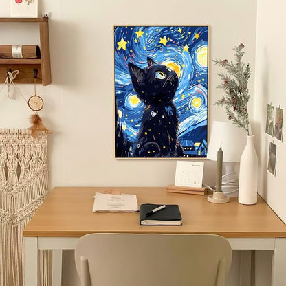RYMILIE Cat Diamond Art Kits for Adults Diamond Painting Kit 12x16in - color: RM-ZSH-129
