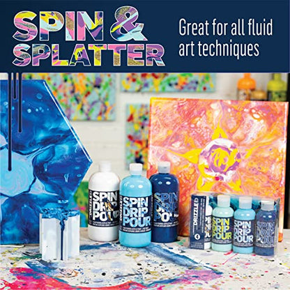 FolkArt Drizzle Pre-Mixed Acrylic Pouring Paint Set, Surf's Up Set of 4 Premium High Gloss Finish Fluid Pouring Paints Perfect for Indoor & Outdoor Arts and Crafts Projects, 50414