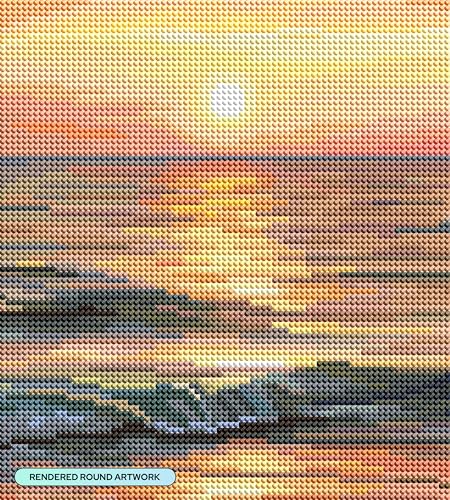 DIAMOND ART CLUB Heavenly Beauty Diamond Art Kits for Adults | Premium Diamond Painting Kit, Fun DIY Crafts for Adults, Round Diamond Art Canvas, 8.8" x 9.8" (22.3 x 24.8 cm) - color: Heavenly Beauty