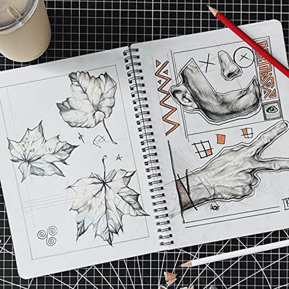 Kolo 7x10 Drawing Book, Spiral Bound, 100lb/163gsm, Ideal for Graphite and Colored Pencil