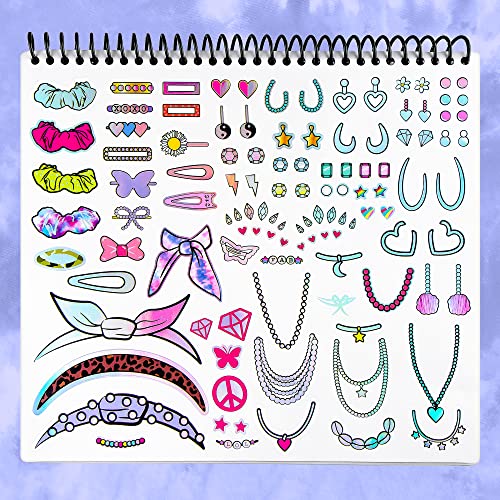 Fashion Angels Make-up & Hair Design Sketch Portfolio | Includes 40 Sketch Sheets, 4 Stencil Sheets & Stickers, Sketchbook for Beginners & Kids Ages 6+ - color: Make-up & Hair