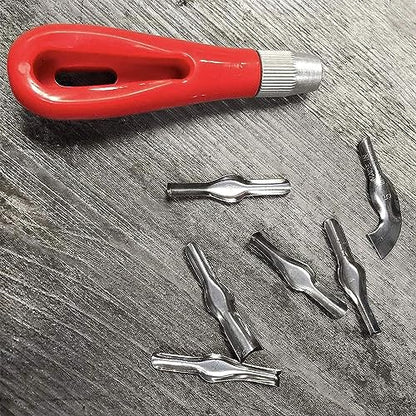 Stamp Carving Blocks (8 Rubber Blocks + Carving Tool) - size: 8 Rubber Blocks + Carving Tool