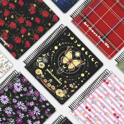 Hardcover Sketchbook,7.2"x8.3"Spiral Bound Drawing Pad, Butterfly | 150gsm(92lb)Acid-Free Thick Paper,Blank Art Journal for Adults,Artists&Beginners,Ideal for Sketching,Doodling and Mixed Media - color: butterfly