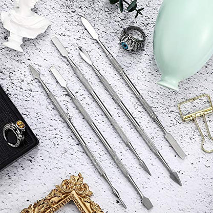 Honoson 5 Pcs Miniature Sculpting Tools, Double-Ended Steel Modeling | 10 Varied Heads for Detailing Plastic Resin Metal Models, work with epoxy clay, Tabletop War Game Mini Sculpting Tools