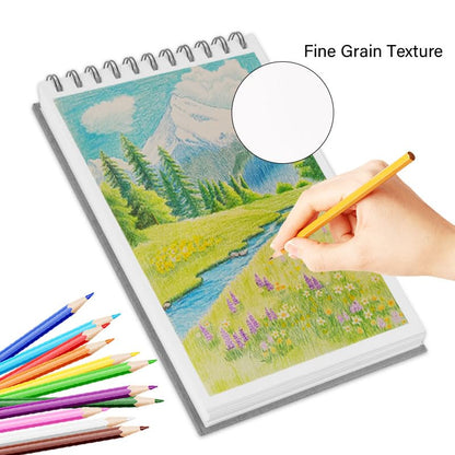 5.8" x 8.3" Mixed Media Sketch Book,Spiral Bound Hardcover Sketchbook,60 Sheets 92lb/150gsm Neutral White Acid Free Paper,Art Journal Sketchbook for Drawing Writing Sketching Illustration,Silver Gray - color: Neutral White-Silver Gray