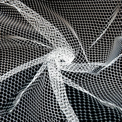 59" x 72"(2 Yards) White Mesh Fabric | Slightly Stretchy for Sewing Projects, Backpack Pocket and Straps, Netting Clothes and Shopping Bag - color: White