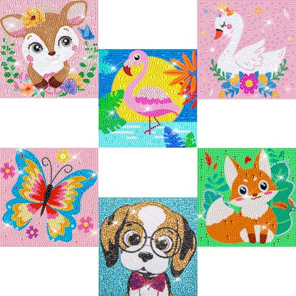 Labeol Diamond Art Kits for Kids Crafts for Girls Ages 6-8-10-12 Easy to DIY Creative Diamond Art Sticker Craft by Numbers Kits for Kids and Adult Beginners (6 Pack Dream) - style: 6 pack Dream