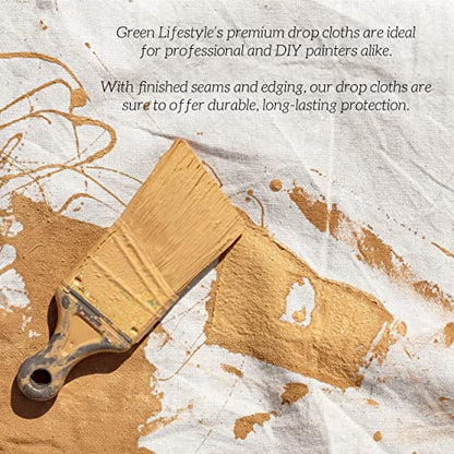All Purpose Canvas Drop Cloths - Drop Cloth for Painting, Floor Cover, Heavy Duty Protection for Furniture & Surfaces, Reusable Painters Canvas Tarp for Renovation & Home (4x12) - size: 1 Pack - 4x12