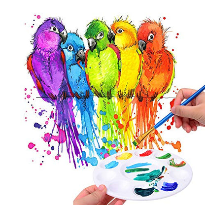 28pcs Paint Tray Palettes Plastic for Kids to Put Cupcake and Art Painting - color: 28pcs