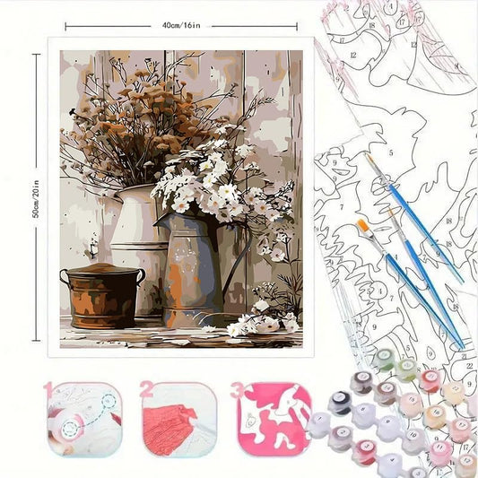 BYGFHLYW Easy Paint by Numbers Kit on Canvas for Adults Beginner - color: PB77-1