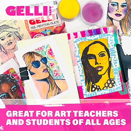Gelli Arts 5" X 5" 10 Plates Gel Printing Plates - Gel Plate Class Pack, Reusable Printing Items, Printmaking Supplies for School, Clear Monoprinting, Items for Art Classes - size: 5" X 5"