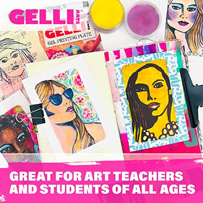 Gelli Arts 5" X 7" 11 Plates Gel Printing Plates - Gel Plate Class Pack, Reusable Printing Items, Printmaking Supplies for School, Clear Monoprinting, Items for Art Classes - size: 5" X 7"