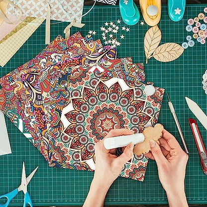 Scrapbook Paper, 24 Sheets 6"×6" 160gsm Single-Sided Patterned Cardstock - color: 24 sheets-datura