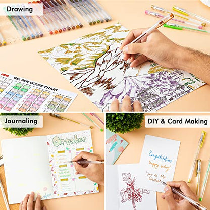 Shuttle Art 60 Pack Earth Tone Gel Pens, 30 Brown Earth Tone Gel Pens with 30 Refills for Adults Coloring Books Journaling Drawing Nature, Landscapes, Animals Scenes - color: 60 Pack Earth Tone