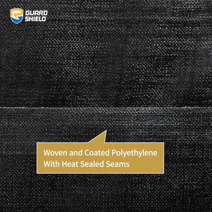 GUARD SHIELD Super Heavy Duty Black/Silver Ploy Tarp Cover 6x8 Feet Waterproof Tarps16mil Thick UV and Tear Resistant Tarpualin - color: Black/Silver, size: 6x8
