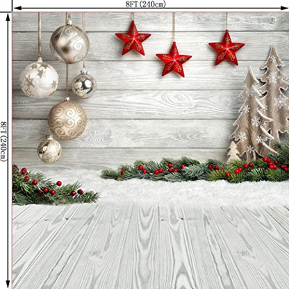 8X8FT Seamless Christmas Theme Pictorial Cloth Customized Photography Backdrop Background Studio Prop SD768 - size: 8'x8'