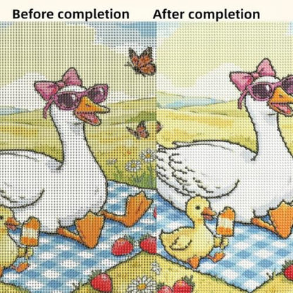 5D Animals Diamond Painting Kits for Adults,Duck Butterfly Diamond Art Kits - color: KM1217-1