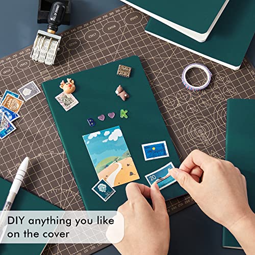36 Pack Soft Cover Journal Bulk, Feela Lined Blank Travel Journal for Women Men Writing, Notebooks College Ruled for Work, Note Taking Notebook School Business Supplies, 8.2” x 5.5”, A5, Dark Green - color: 36 Dark Green