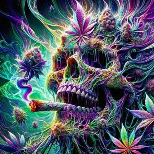 SHICERNHJ 5D Diamond Art Kits for Adults,DIY Skull Diamond Painting Kits Full Drill Diamond Crystal Rhinestone Gem Art Craft Kits for Adults,Home Wall Decor 12X12Inch - color: SH007