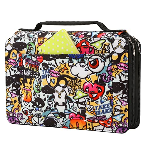 68 Slots Marker Pen Organizer Case w/Handle - color: Sea, size: 68