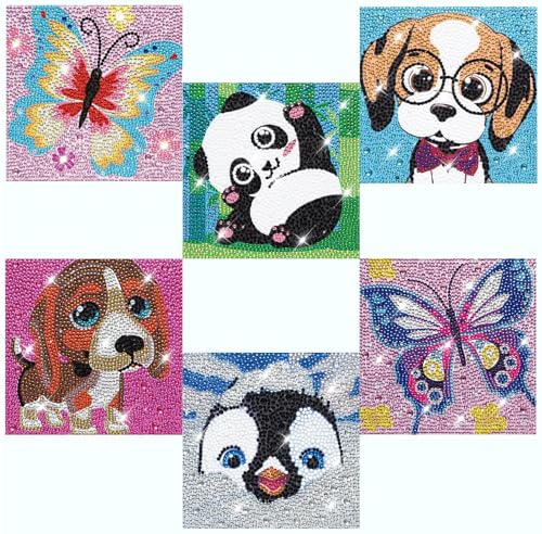 6 Pack 5D Diamond Art kits for Adults Beginners 6x6inch - color: 6 PACK-B