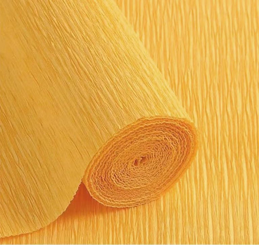 Crepe Paper Roll 8.2ft Long 17 Inch Wide for Wedding Ceremony Various Large Festivals Decoration (26- Yellow) - color: 26- Yellow