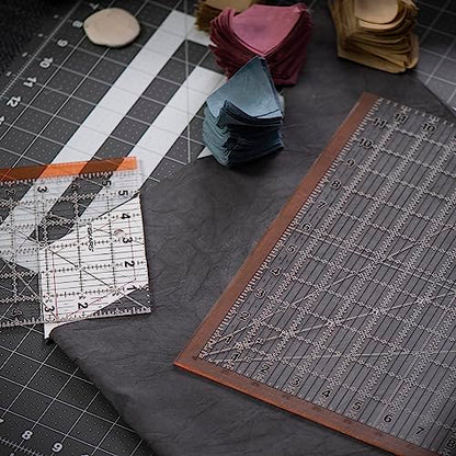 Fiskars 2-Piece Square Sewing Ruler Set, 6.5" x 6.5" and 12.5" x 12.5" | Ideal for Measuring Medium & Large Quilting Blocks, Easy to Read Numbers, Sewing & Quilting Supplies for Arts and Crafts - size: 6.5" Sq & 12.5" Sq