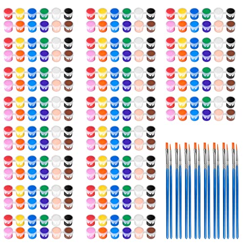 20 Pack Mini Acrylic Paint Set,12 Colors Acrylic Paints Strips for Adults Craft Paint,280 PCS Painting Kit Container Strips Storage, Perfect for Home Birthday Party Favors…… - style: pack of 20