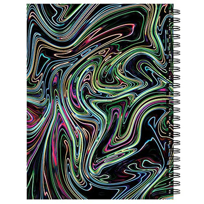UCreate Fashion Poly Sketch Book, Neon Abstract Design, 9" x 12", 75 Sheets - style: Neon Abstract; 9" x 12"