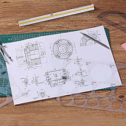 Mr. Pen- Circle Template, 2 pcs, Large and Small Size, Circle Stencil - style: Circle Template, 2 pcs
