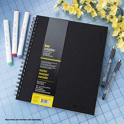 Bee Paper - 8.5"x 11" Bee Creative Marker Drawing Journal - size: 8-1/2-inch X 11-inch, 50 Sheet Art Journal, style: Marker Art Journal