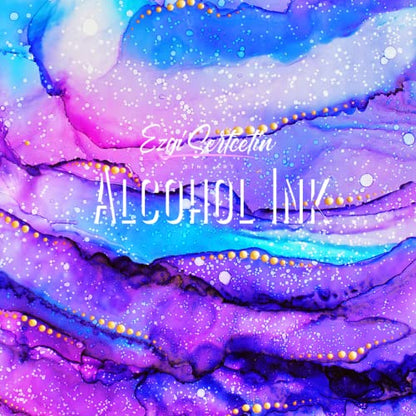 Premium Alcohol Ink by Ezgi Sertcetin (Glitter Silver) - color: Glitter Silver