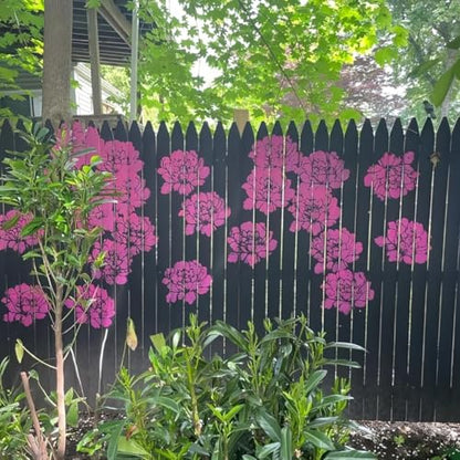 6 Pcs Large Flower Stencils for Painting, 14 X 12 Inch Flower Stencils for Crafts Reusable, Wood and Wall Stencils for Painting Large Pattern, DIY Templates Holiday Wall Paper (E) - style: E