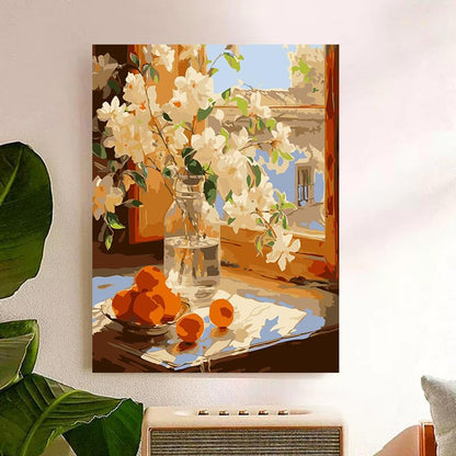 ZRIZQ Paint by Numbers Kit for Adults Beginners,Floral DIY Painting Set,Relaxing Creative Craft Activity,16x20 Inch-Flowers - color: 16"X20"Rolled Canvas-Flowers