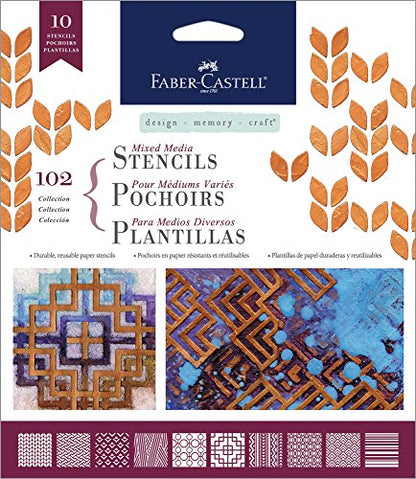 Faber-Castell Mixed Media Stencils - Classic Graphic II - 10 Paper Stencils, 102 - Classic (FC770602) - style: Classic Graphic II
