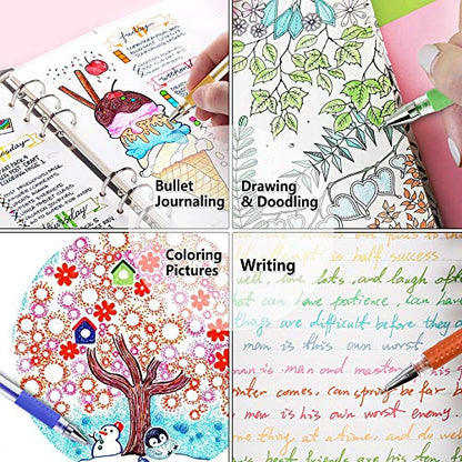 Lelix Gel Pens, 120 Pack Gel Pen Set, 60 Unique Colors with 60 Refills for Adults Coloring Books Drawing Doodling Crafts Scrapbooking Journaling