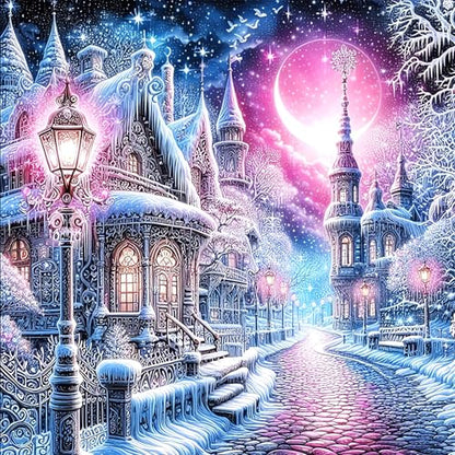 DIY Snow Landscape Diamond Art Kits for Adults, 5D Diamond Painting Kits - color: QY153