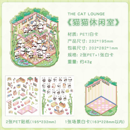 SSNLNBF 3D DIY Shop Sticker Kit Reusable Craft Set - style: pro-03