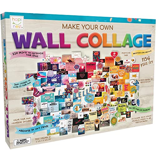 Hapinest DIY Wall Collage Kit for Tween and Teen Girls, Gifts for Ages 10 11 12 13 14 Years Old and Up Cute Trendy Bedroom Room Décor