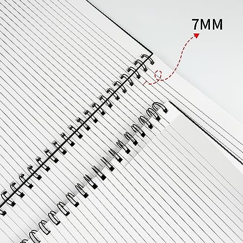 Spiral Notebooks 8.5x11,8 Pack College Ruled Notebook | Notebooks for Work&Note Taking, Lined Hardcover Notebook 120 Pages Thick Paper Notebook Hardcover Journal for School, Office - size: A4, style: 8LINED NOTEBOOK
