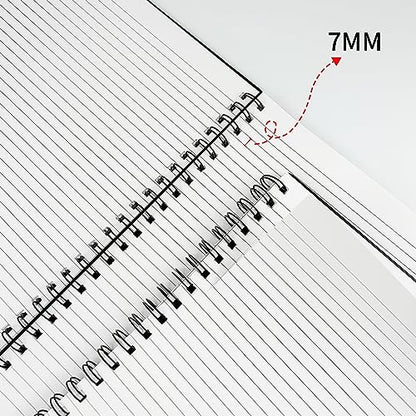 Large Lined Notebook Spiral Notebook 8.5" x 11"-4 Pack LINED Notebook 7mm Ruled Hardcover Notebook 120 Pages 100 GSM Thick Paper Notebook Hardcover Journal for School, Office,Study and Notes | 4 Pack LINED Notebook Ruled Hardcover Notebook Thick Paper Not