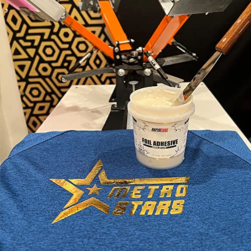 Rapid Cure Foil Adhesive Plastisol Ink - Screen Printing Ink, 5 Gallon | Cures At 270°F Vs. Standard 320°F - Bold Opaque Color, Non-Phthalate, CPSIA Safe, USA Made - Foil Adhesive - color: Foil Adhesive, size: 640 fl oz