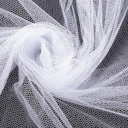 White Mesh Fabric 63 x 67 Inch Soft Mesh Slightly Stretchy Cuttable Netting Fabrics for Sewing Projects Shopping Bag Backpack Pocket