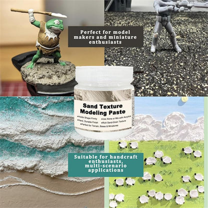 Acrylic Modeling Paste 3D Art Texture Paste 9.88oz/280ml, Ideal for Wood/T-Shirts/Glass/Stone, Sculpting Material Fast Drying Gesso Alternative DIY Crafts Projects (Sand Texture Paint with Bags) ﻿ - color: Texture Paste with Bags